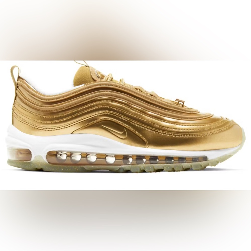 Nike Women’s Air Max 97 QS Metallic Gold Sneakers Size 7.5M NIB MSRP $180